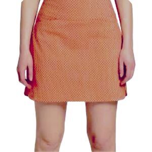 Lady Hagen Women's 17'' Sculpt Tummy Control Golf Skort Navette Orange XS NWT